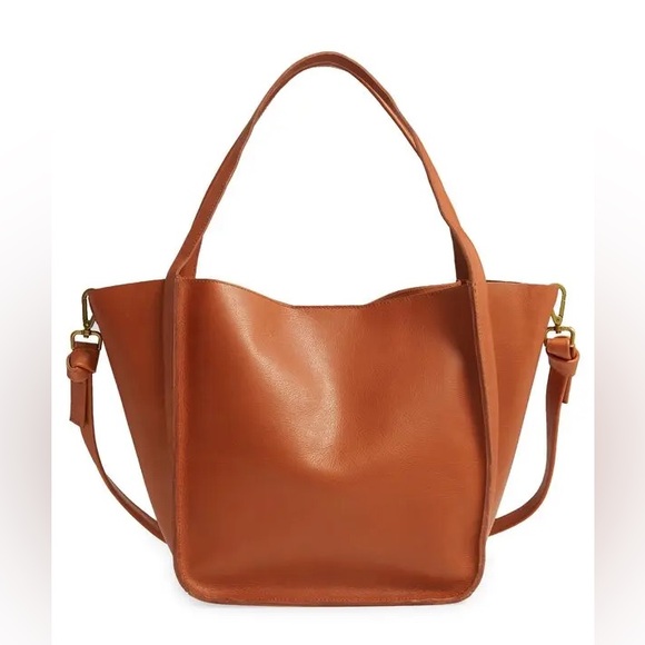 Madewell Handbags - Madewell The Sydney Leather Tote - Burnished Caramel